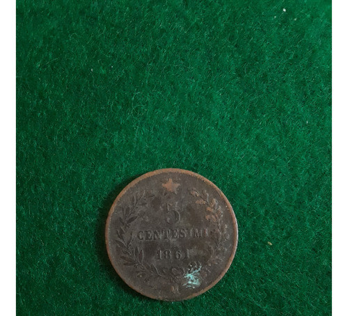 Moneda 5 Cintesimi 1861 Italia 0