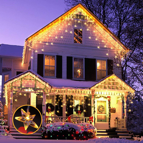 Luces De Carmbanos De Navidad, 10 Mt, 400 Luces Led Con 8 Mo 0
