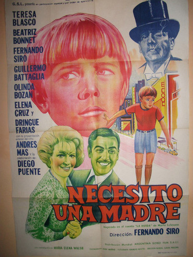 Poster Pelicula *necesito Una Madre* Dringue Farias-año1966 1