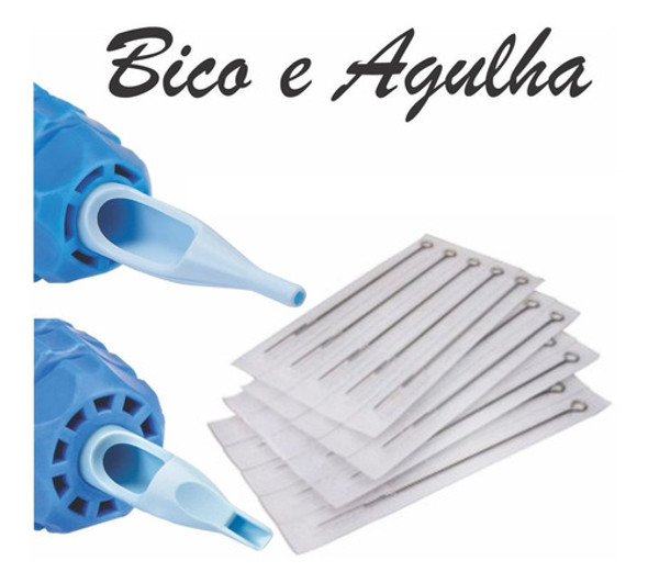Kit 20 Biqueiras Traço Bicos Misto Com Agulha Black Blade \ 1