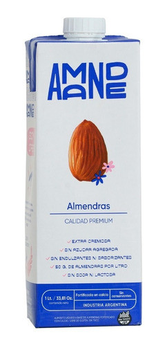 Leche De Almendras Vegana Amande Sin Tacc 1l X 8 U Fundador 0