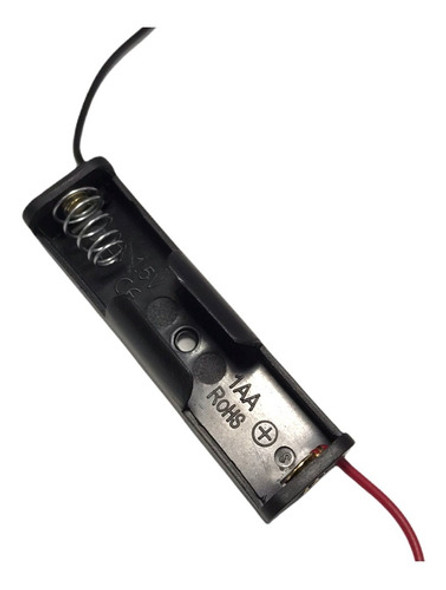 10 Unidades Portapilas 1 Pila Aa Con Cable Porta Pilas Aa 0