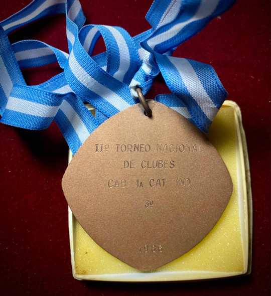 Antigua Medalla Asociación Argentina De Bowling 3 Lugar 1988 1