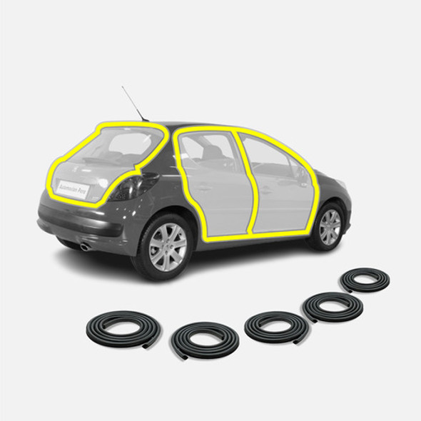 Combo De Burletes Puertas+baul Peugeot 207 Compact 5p 0