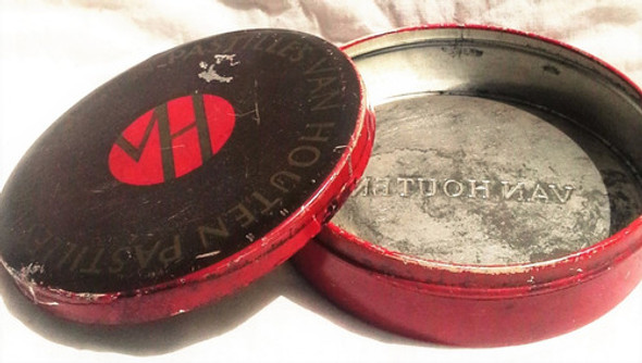 Antigua Lata Litografiada - Caramelos Van Houten 12cm Diamet 1