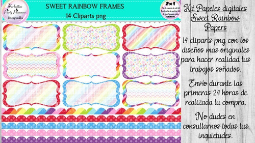 Rainbow Frames Png Marcos Y Guardas Arco Iris 1