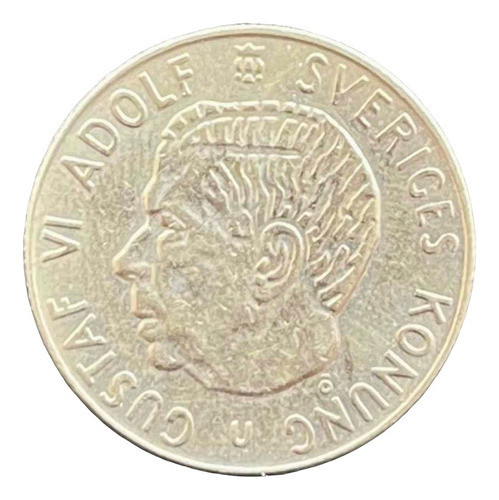 Suecia - 1 Corona - Año 1973 - Km #826a - Gustaf Vi 1