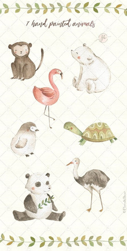 Kit Imagenes Png Cliparts Animales Salvajes Acuarela Fb43 1