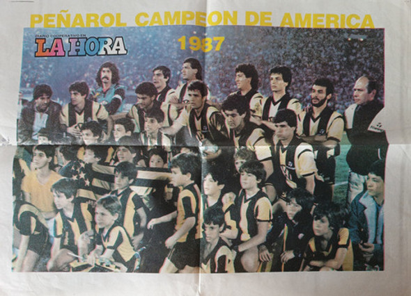 Poster La Hora Peñarol Campeón Libertadores 1987 0 Poster La Hora Peñarol Campeón Libertadores 1987 0
