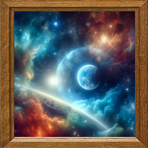 Cuadro De Arte Digital Danza Cósmica 50x50cm Pieza Única 0
