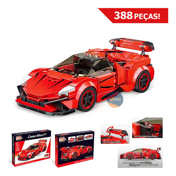Carrinho Blocos De Montar Carro Super Esportivo Realista 1