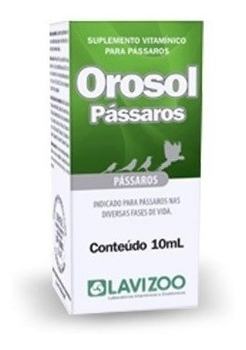 Kit 5 - Aminosol Pássaros 10 Ml + 5 Orolsol Pássaros 10 Ml 1