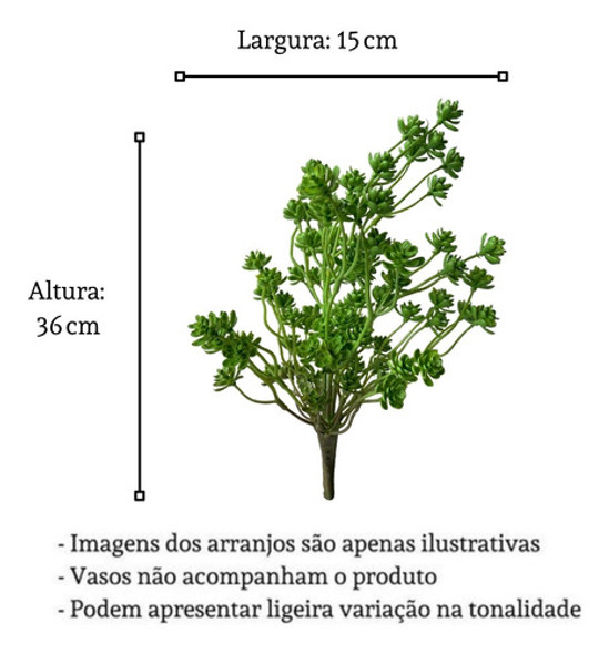 6 Plantas Pequenas Artificiais Para Floreira Suculenta Sedum 1