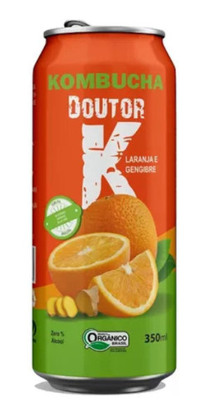 Kombucha Laranja E Gengibre Dr. K Orgânico - 350ml 0