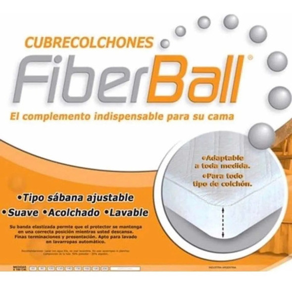 Cubre Colchón Protector Fiberball - 2 Plazas - 140x190 0