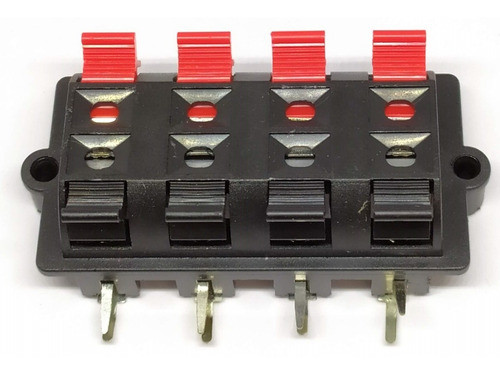 Bornera Para Bafle Rectangular Cable Pelado 8 Pines 1