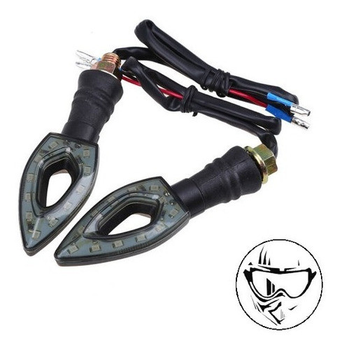 Señalero Led Punta Flecha Para Moto Lux Led X Jgo 0