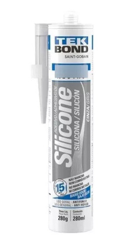 Silicona Neutro Gris  Para Piletas 280ml Tek Bond 0