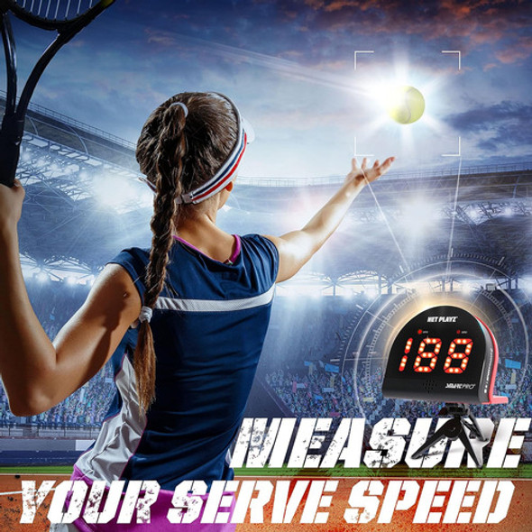 Medidor De Velocidad Radar Negro Para Jugadores De Tenis 1