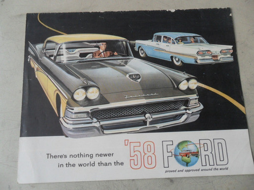 Folleto Ford 1958 Catalogo Auto Fairlane Custom No Manual 0