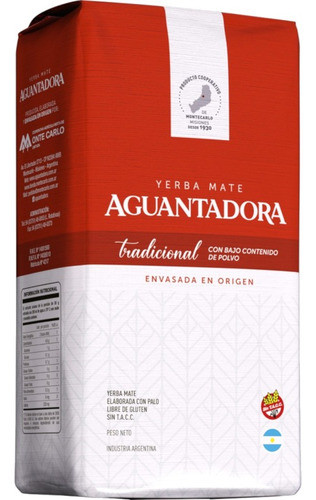 Yerba Mate Aguantadora Tradicional Bcp Pack De 6kg X 1 Kg 0