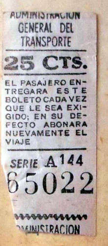 Antiguo Boleto Colectivo C.197?. 0