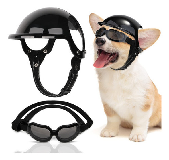 Slowton Casco Y Gafas Para Perros Pequenos  Gafas De Sol Pa 0 Slowton Casco Y Gafas Para Perros Pequenos  Gafas De Sol Pa 0