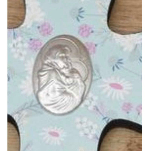 Cruz Decorativa Madera Virgen Buena Madre 1