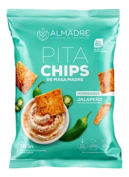 Snack De Masa Madre Pita Chips Almadre Jalapeño 170gr X6 0 Snack De Masa Madre Pita Chips Almadre Jalapeño 170gr X6 0