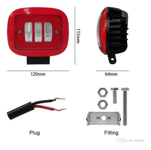 Faro X2 Auxiliar 16 Led 48w Spot Off Road 4x4 Utv Premium 1