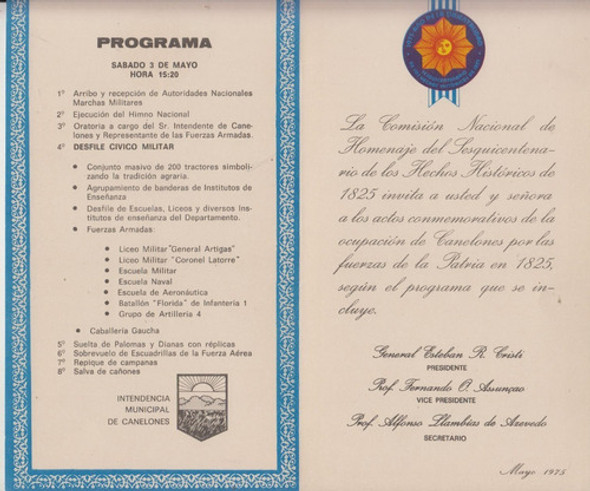 Ocupacion Patriotica De Canelones En 1825 Acto Homenaje 1975 1