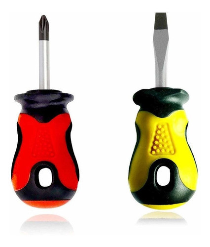 2 Destornilladores De Bolsillo Portatil Con Mango De Presion 0