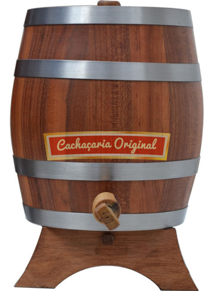 Barril Tonel Pipa Pinga Jequitibá Rosa Vertical 2l Madeira 1
