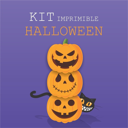 Kit Imprimible Halloween. Cumpleaños Halloween. 1