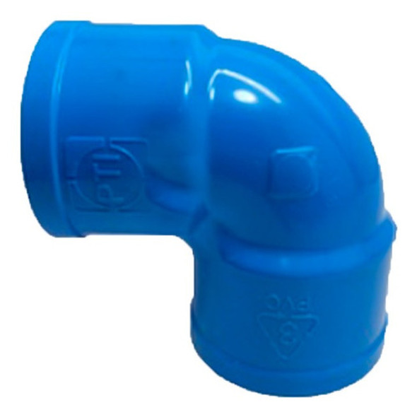 Joelho Cotovelo 100mm Soldavel Irrigação 90º Azul Reforçado 0