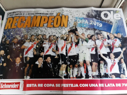 Poster Simple River Campeon Recopa Sudamericana Junio 2019 0