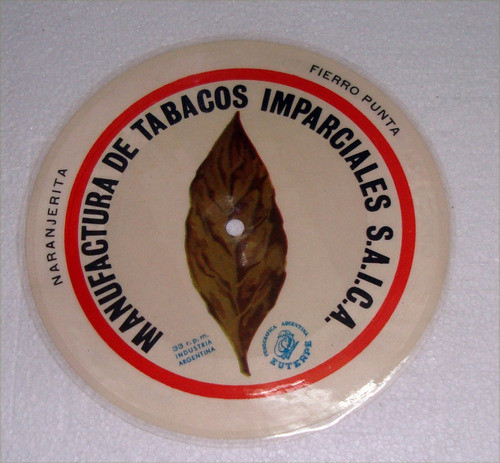 Quintin Irala Caudillo Tabaco Picture Disc 7'' Kktus 1