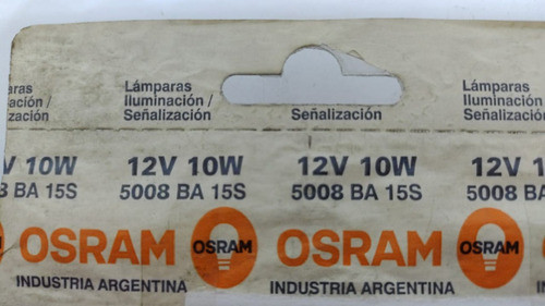 Lampara Osram 12v 10w 5008 Ba15s - 0761 1