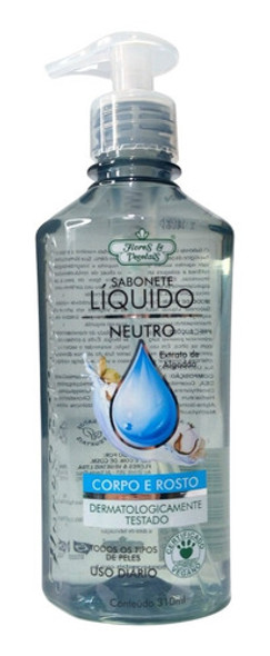 Kit Sabonete Neutro Flores E Vegetais Corpo Rosto 310ml C/6u 1