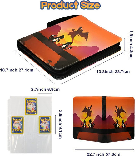 Album Pokemon Con Cierre Impermeable - 900 Cartas 1