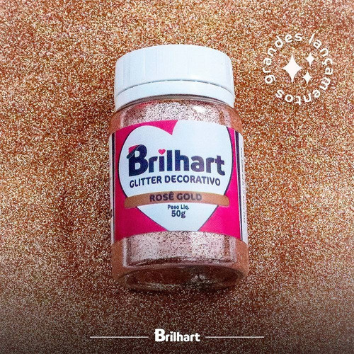Kit 3 Un. Glitter Comestível Brilhart 50g Linha Profissional 0