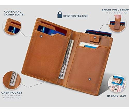 Serman Brands Carteras Para Hombre De Piel Con Bloqueo Rfid 1
