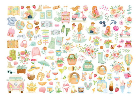 Scrapbooking Set De Troquelados - Die Cuts - Vivir 1