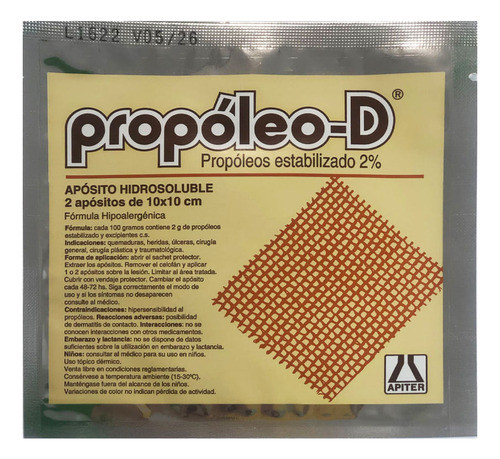 Apósitos Apiter Propóleos-d X 2 Un 0