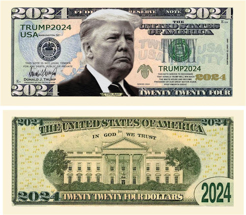 Billete De Dólar 2024, Pack De 50, Impresión A Todo Color 0