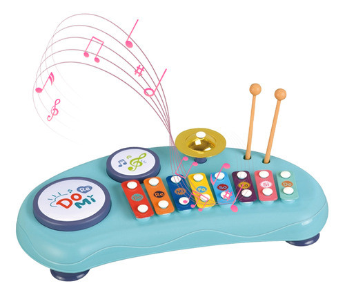 Conjunto De Instrumentos De Percussão Xilofone Gifts Drum.mu 0