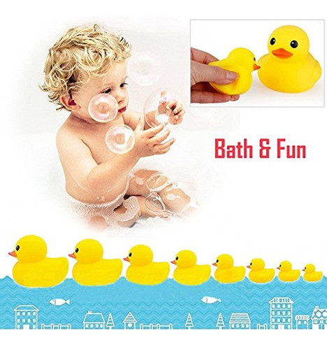 Novedad Place Float - Squeak Six Rubber Duck Family Pack Duc 0