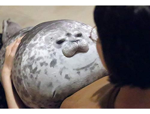 Merryxd Chubby Blob Seal Pillow, Relleno De Algodón Animal D 1