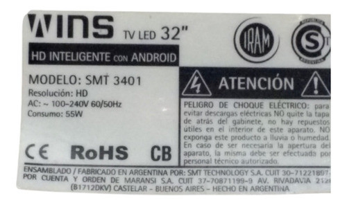 Cable Conector Tiras Led Tv Samart 32  Wins Smt 3401 1