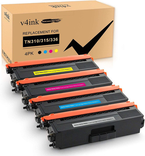 4 Toners Alternativos Para  Brother Tn336 Tn315 Tn310 Tn331 0